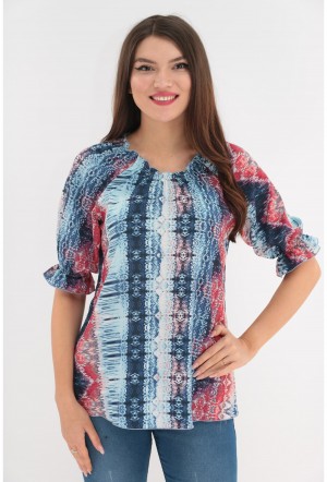dealer solar bad Bluza cu print geometric - Bluze elegante - Imbracaminte femei >> bluze >>  bluze elegante >> promoții
